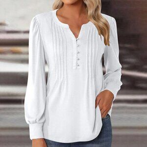 New style pleated elegant loose-fitting ladies top T-shirt